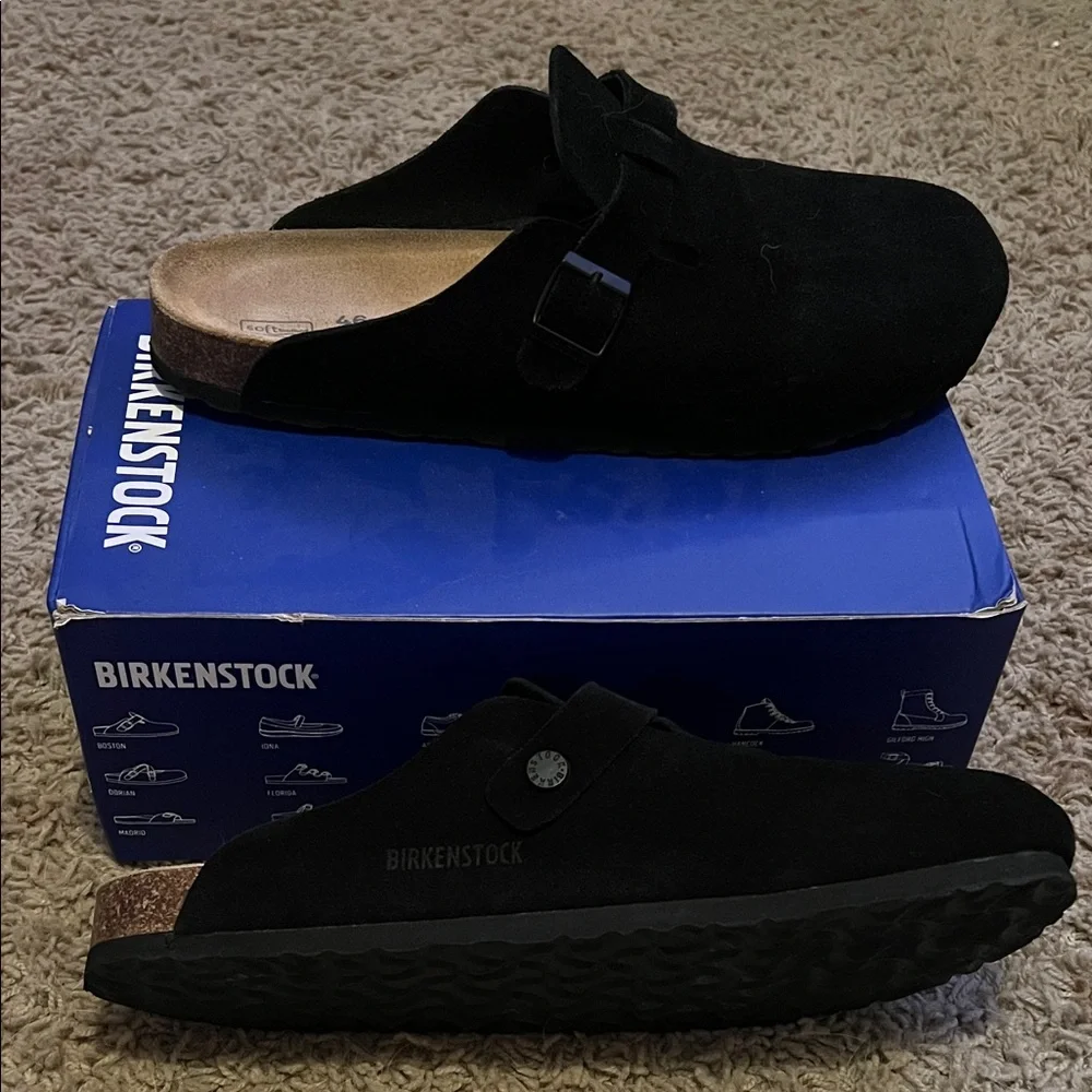 Birkenstock Men's Black Suede Slip-Ons - Picture 3 of 3